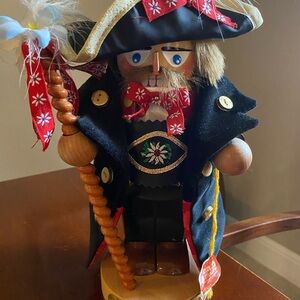 Festive Nutcracker with Black and Red Accents